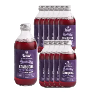 Kombucha Antiox E Power, okus aronija & vinja (11+1 gratis)